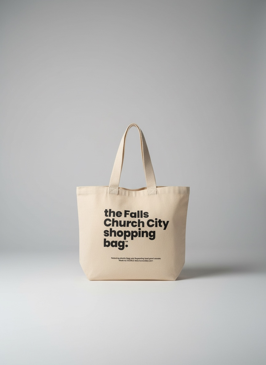 LOCALE Reusable Canvas Tote — Natural / Black —  Printed in the USA