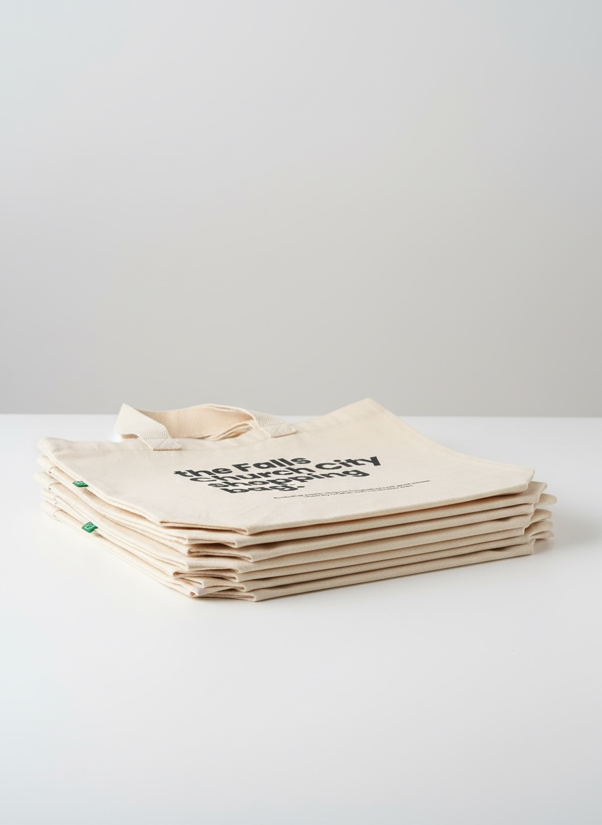 LOCALE Reusable Canvas Tote — Natural / Black —  Printed in the USA
